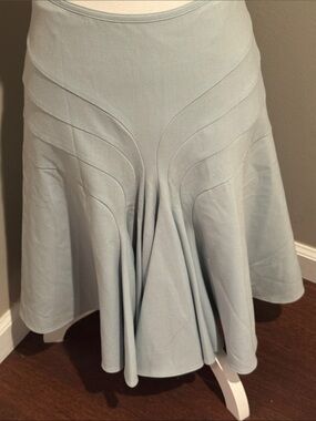 Anthropologie Elevenses Vintage Flared Skirt in light baby blue